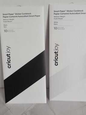 Cricut Joy Smart Paper Sticker Cardstock White and Black - 2